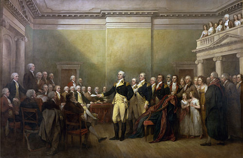 george washington resignation george washington resignation speech painting 1784