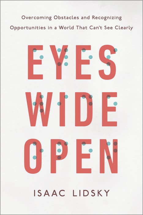Eyes wide open book cover, By Isaac Lidsky.