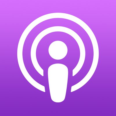 Logo of podcast app.