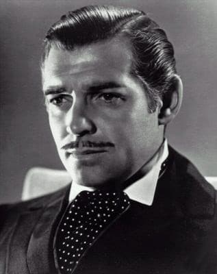 Clark Gable Actor Clark Gable's portrait showing mustache.