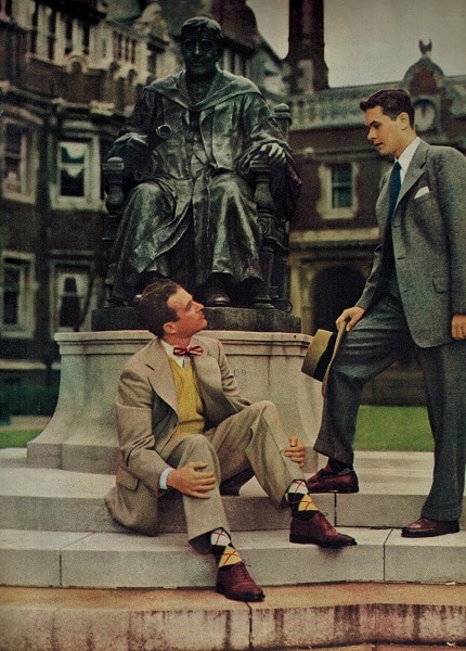 Vintage college students in suits. 