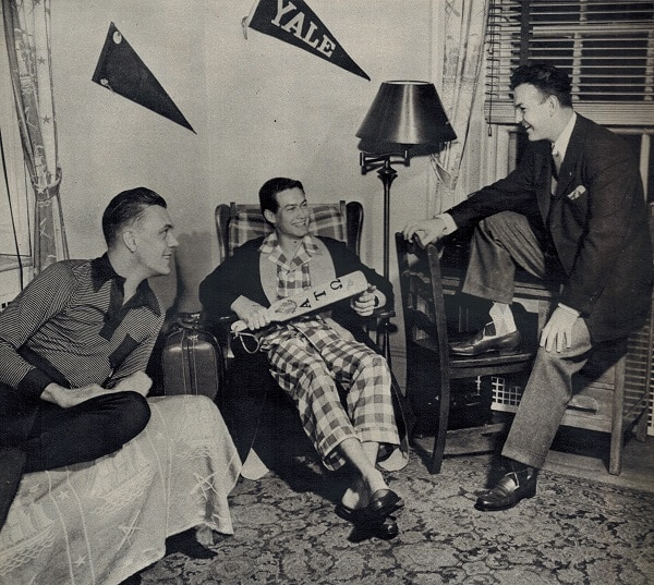 College students sitting in a room.