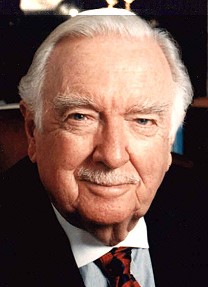 Walter Cronkite Walter Cronkite posing with white mustache.