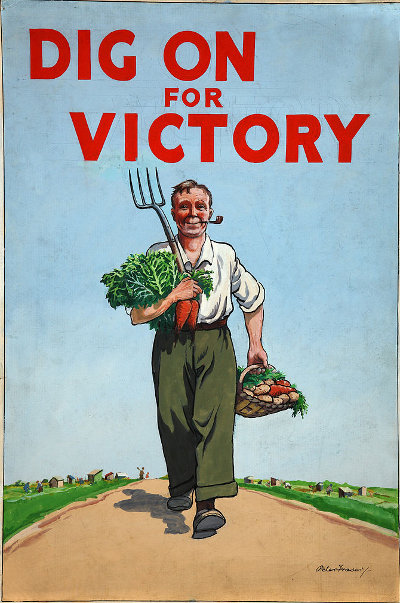 Become a Gentleman Gardener with a dig on for victory poster.