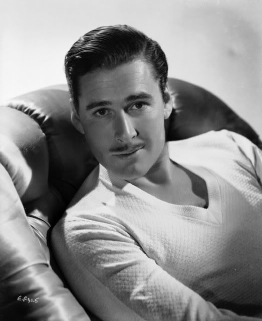 Errol Flynn Actor Errol Flynn posing with mustache.