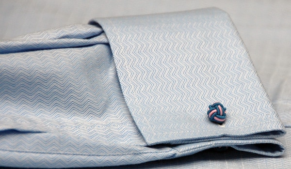 French cuffs Cuffs knot dress shirt sleeve.