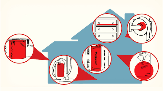 Keep fire extinguishers in secretive spots around the home to hide valuables.