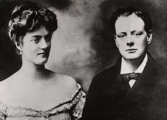 Young Winston and clementine Churchill.