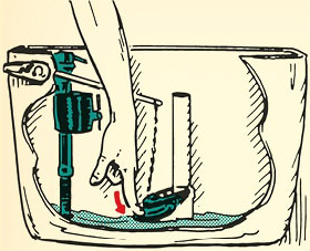 Stopping flange on toilet