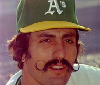 Rollie Fingers Baseball player Rollie Fingers with mustache.