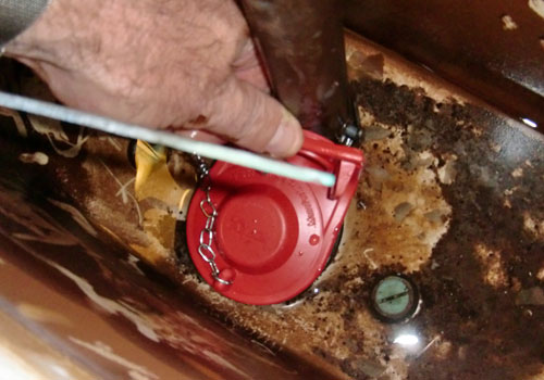 &nbsp;Install stopper thing by pushing the plastic studs on the overflow tube through the soft rubber of the flapper.