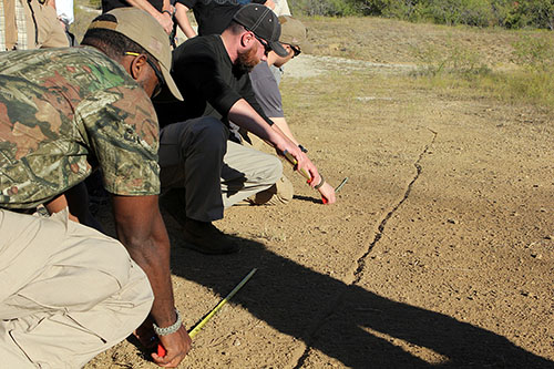 Men are learning how to track humans. 