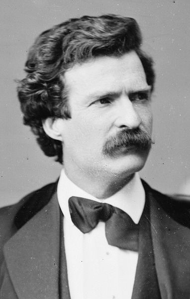 Mark Twain Mark Twain's portrait showing mustache in tuxedo.