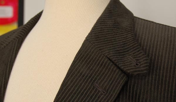 Lining brown pattern of sports jacket.