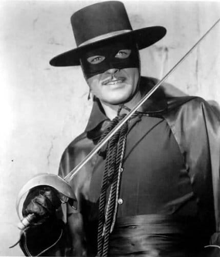 The Mask of Zorro Zorro wearing black mask potrait.