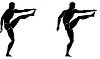 Army physical training Gorilla Hand kick walk.