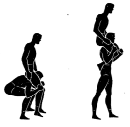 Army physical training Gorilla shoulder carry.