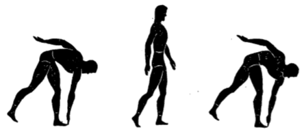 Army physical training Gorilla Toe touch walk.