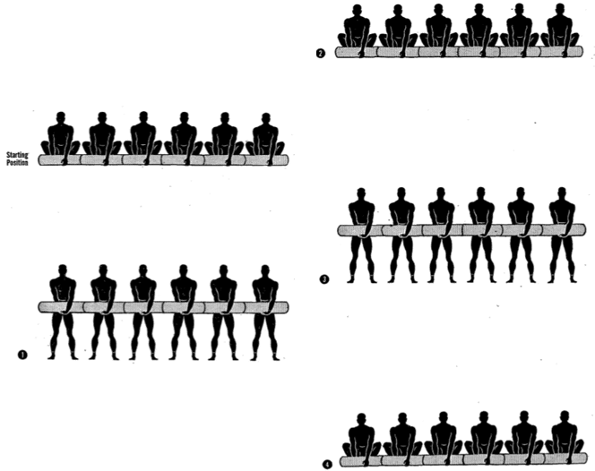 Army physical training log Flat Foot squat.