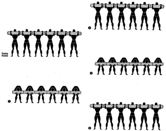 Army physical training log forward bender.