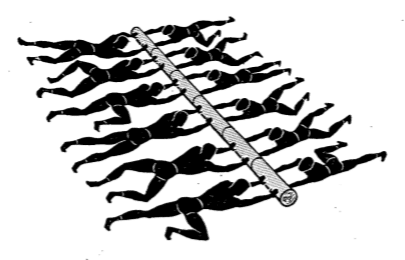 Army physical training log push contest.