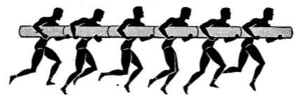 Army physical training log shuttle race.