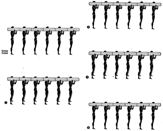 Army physical training log straddle jump 2.